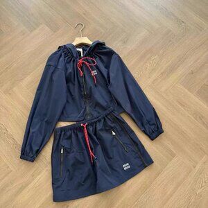 MIUMIU windbreaker, exquisitely tailored with a hood